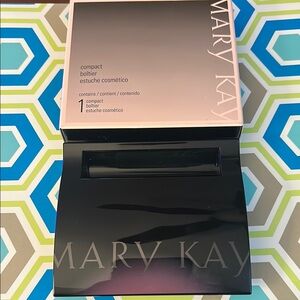 Mary Kay Black Compact Cosmetic Case holds lip color eye shadow or blush etc